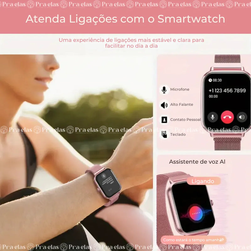 Smartwatch Multifuncional (Relógio + Pulseira de Brinde)