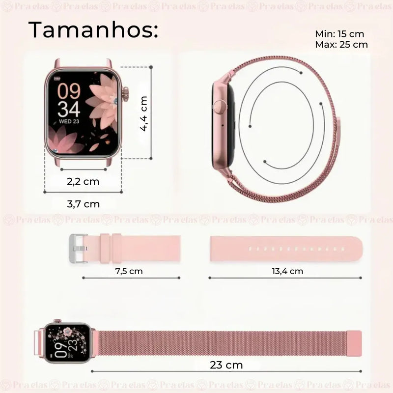 Smartwatch Multifuncional (Relógio + Pulseira de Brinde)