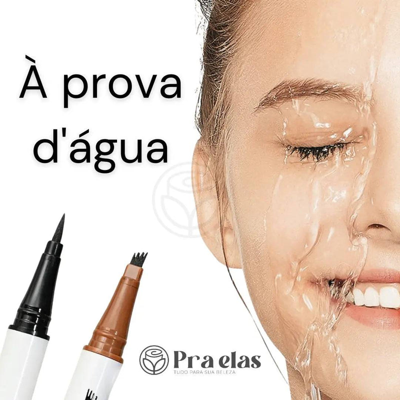 Lápis de Sobrancelha 2 em 1  À prova d'água - Pra Elas