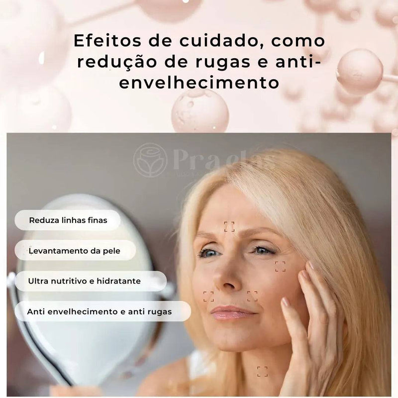 Máscara Facial de Colágeno para Rugas - Pra Elas 