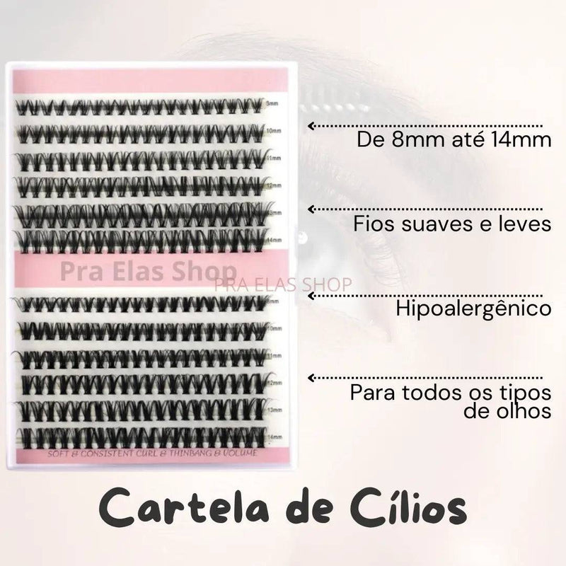 Kit Extensão de Cílios - Pra Elas